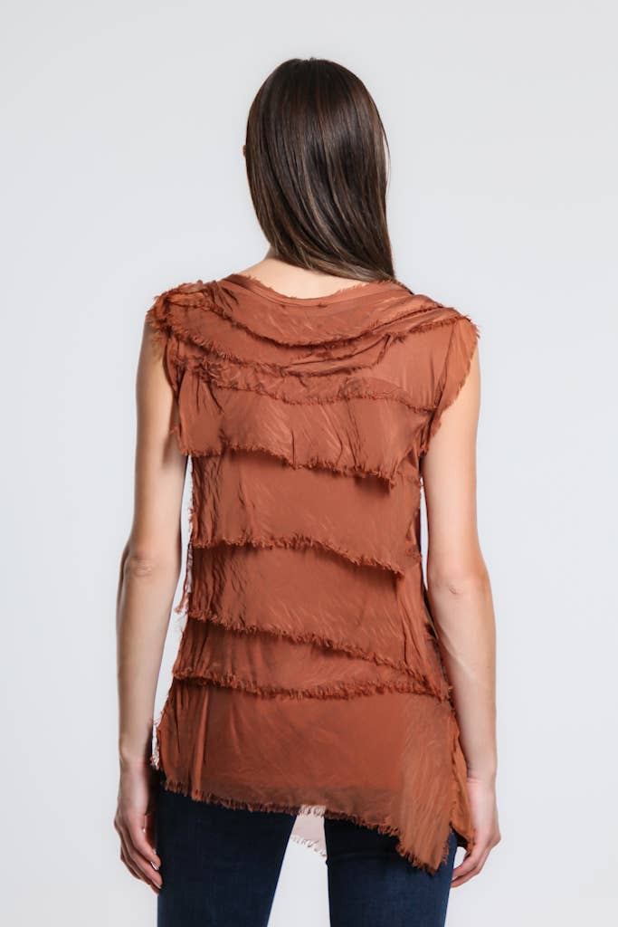 TINA Stephens Italy/Tees By Tina - Wholesale Blouse - Women's - Arianna Silk Ruffle Top (BT205)23