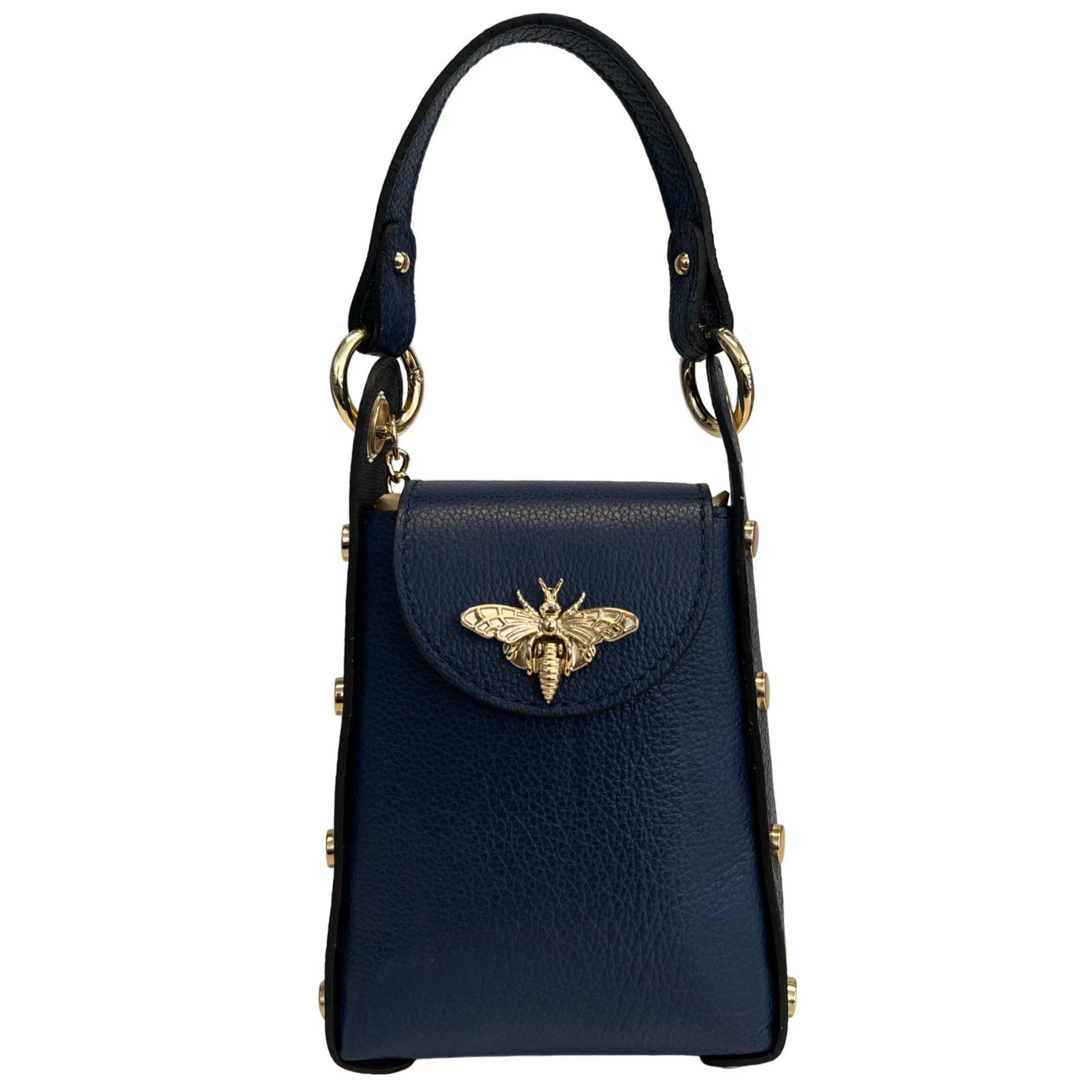 MODARNO - Wholesale Top Handle Bag - Women's - Modarno mini bag in genuine leather dollar with bee-shaped l18