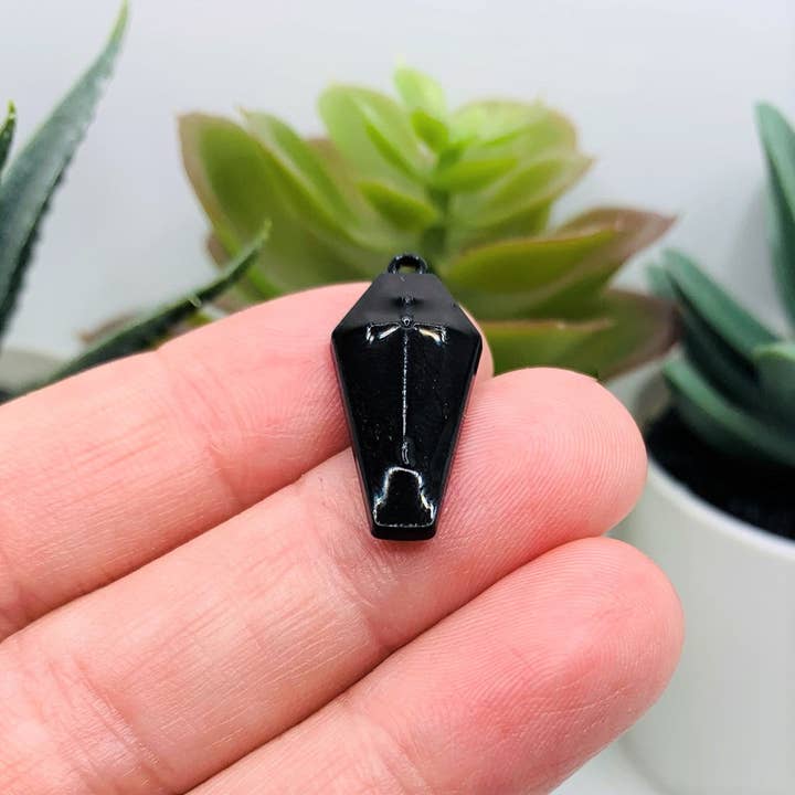 Guerrilla Charm - Wholesale Individual Charm/Pendant - Black Vampire Coffin Charms, 26x11mm1