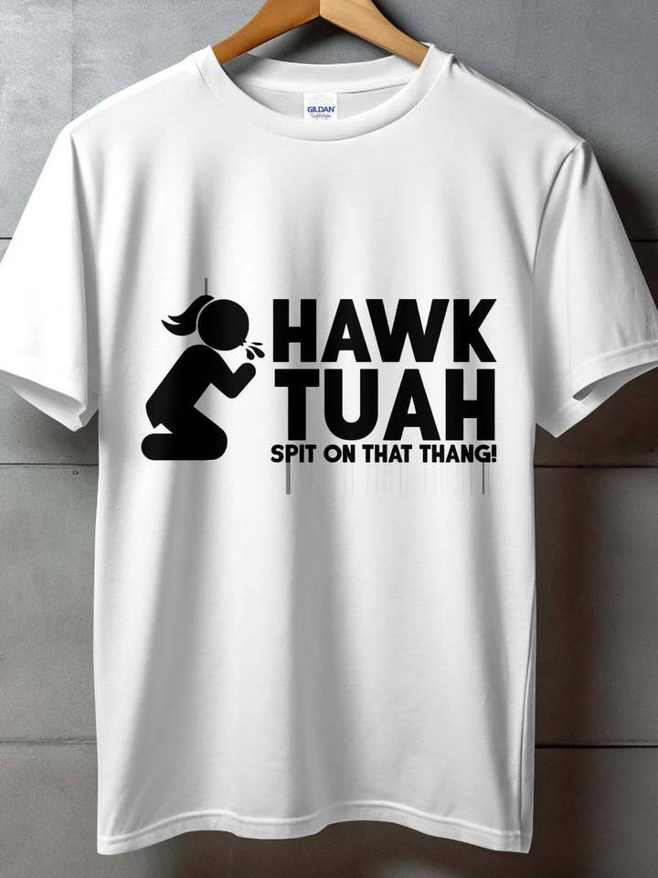T-shirt met ronde hals voor heren | hawk tuah voor wholesale door IALD
