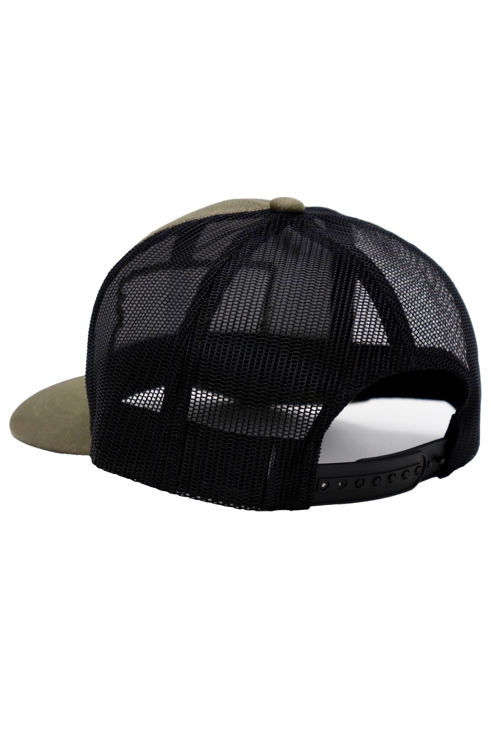 Cap Zone - Wholesale Trucker Hat - Unisex - Rifle American Flag Oiled Faux Leather Trucker Hat2