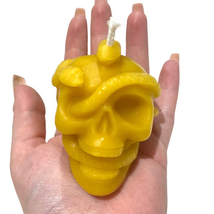 Doodskaars met slangenbijenwas, 2,5 cm hoog voor wholesale door Freedom Rocks