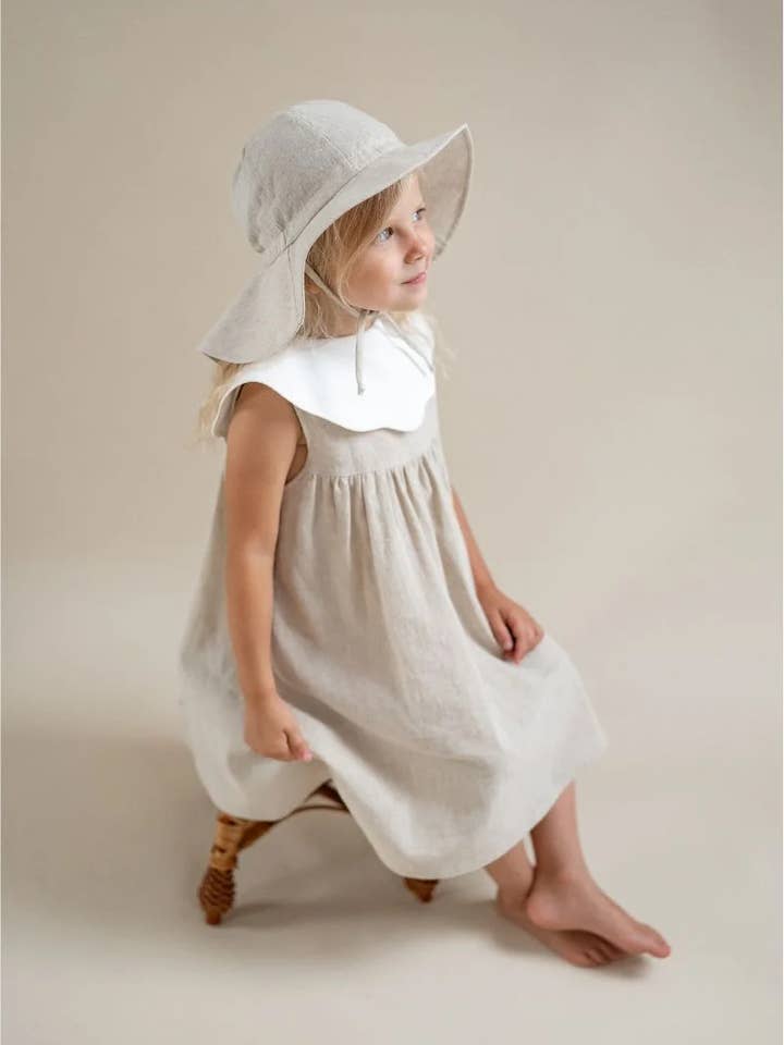 SUNNY Hat – Natural Summer Hat for Girls LINEN! for wholesale by Ander