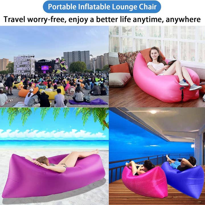 VIGOR - Wholesale Inflatables - Premium Quality Air Lounger Inflatable Sofa Hammock-Portable,Water Proof Bag-for Travelling(10 Pack)