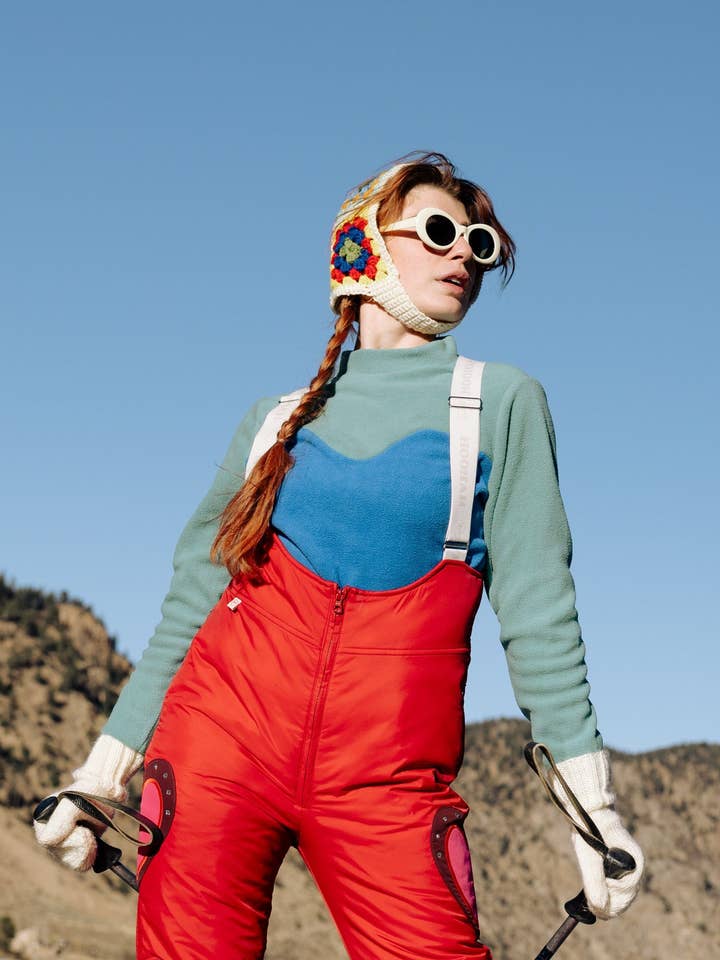 Hoohah - Wholesale Sweatshirt - Women's - Fleece Sweetheart Mock Neck in Beryl Blue5