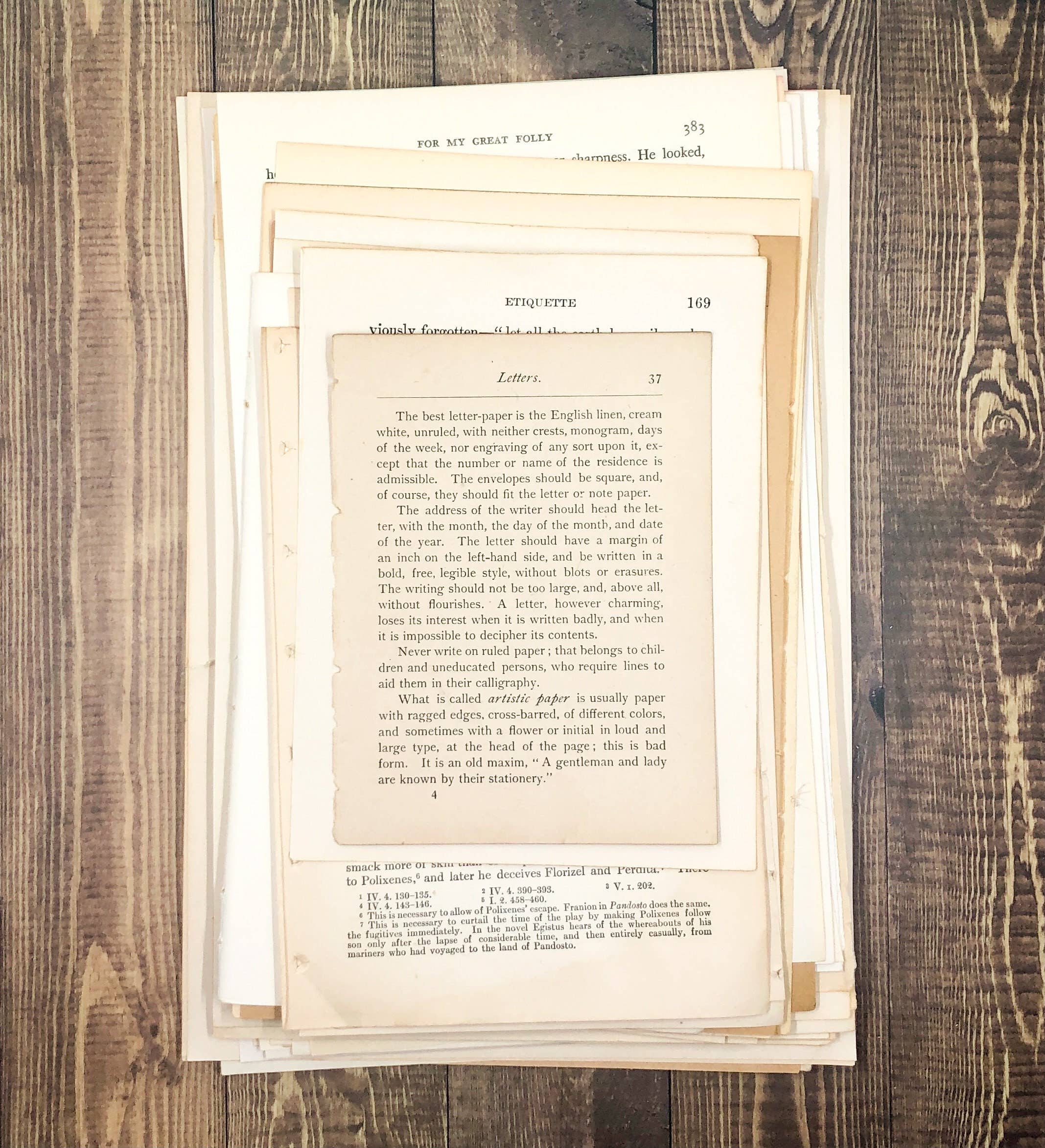 Moonbeam Mercantile - Wholesale Craft Supplies - Vintage Book Page Bundle 1900-1979, Junk Journaling Collage3