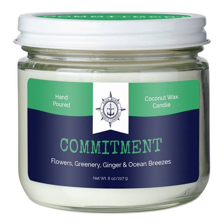 COMMITMENT standard candle for wholesale by Fair Winds Candle Company