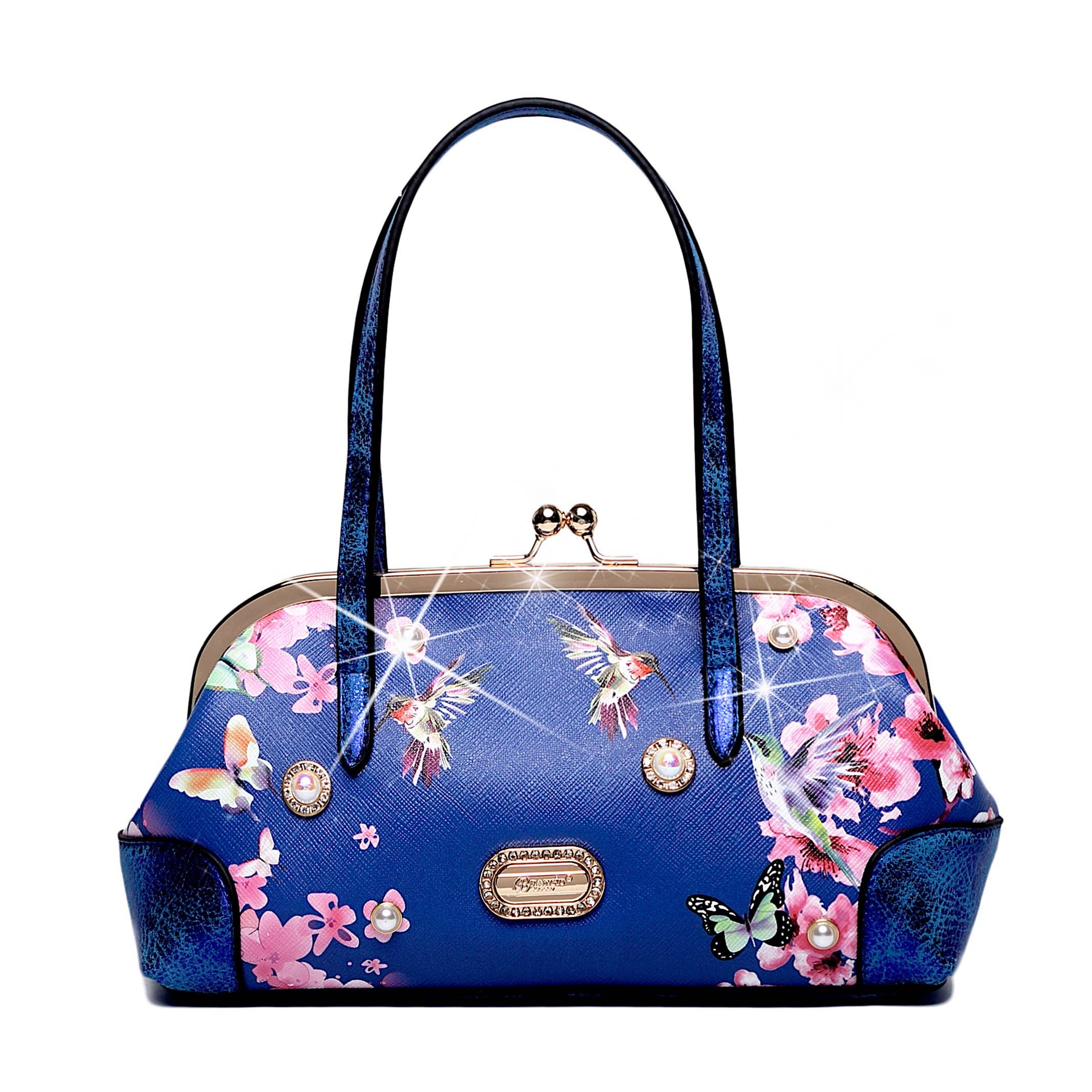 Brangio (Italy) Company Inc. - Wholesale Crossbody Bag - Women's - Brangio Italy Floral & Hummingbird Crossbody Bag0