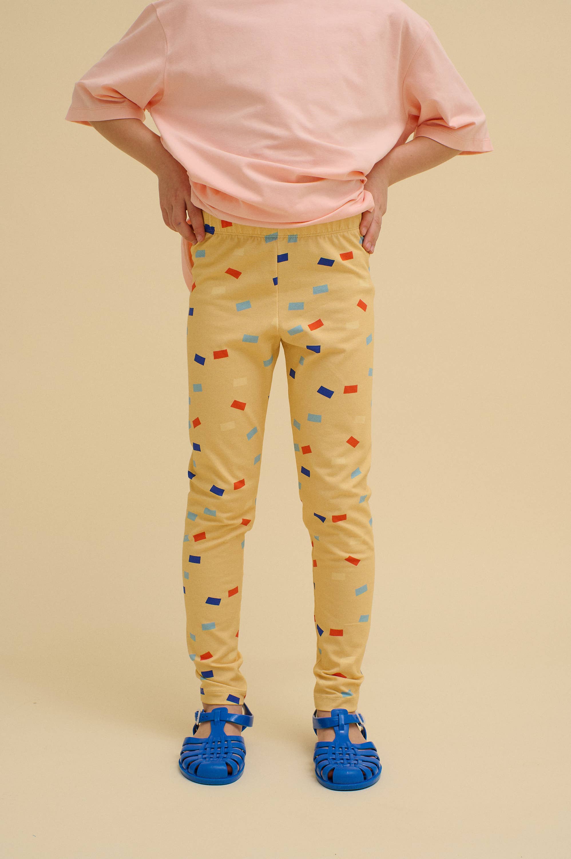 Yellow ORGANIC COTTON CONFETTI LEGGINGS for wholesale on Faire1