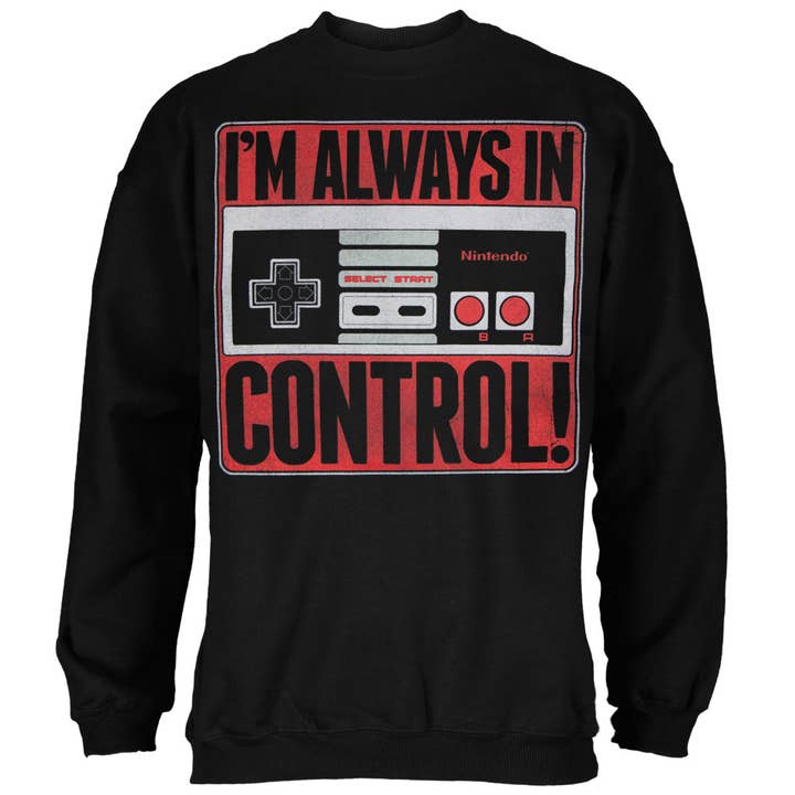 Sudadera de cuello redondo para hombre Nintendo - Siempre en control para venta al por mayor de Official Store