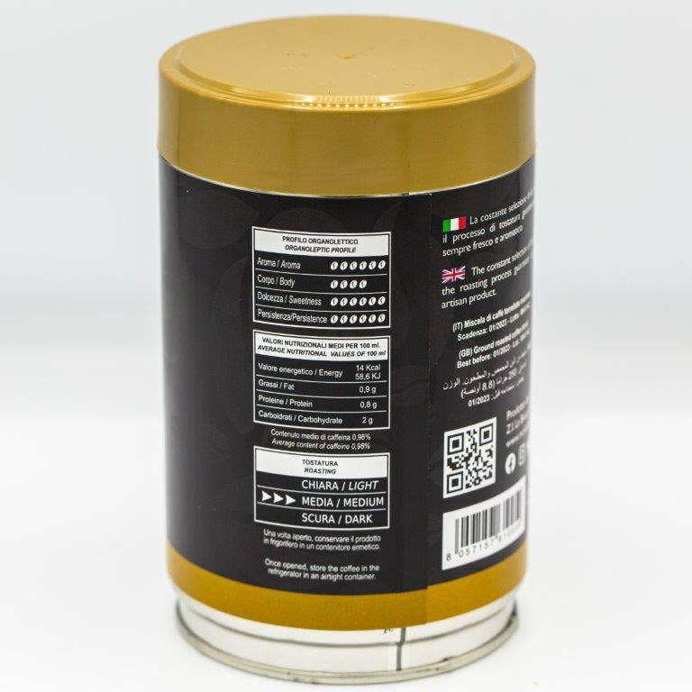Moka Italia - Wholesale Ground Coffee - 250g ground coffee jar1