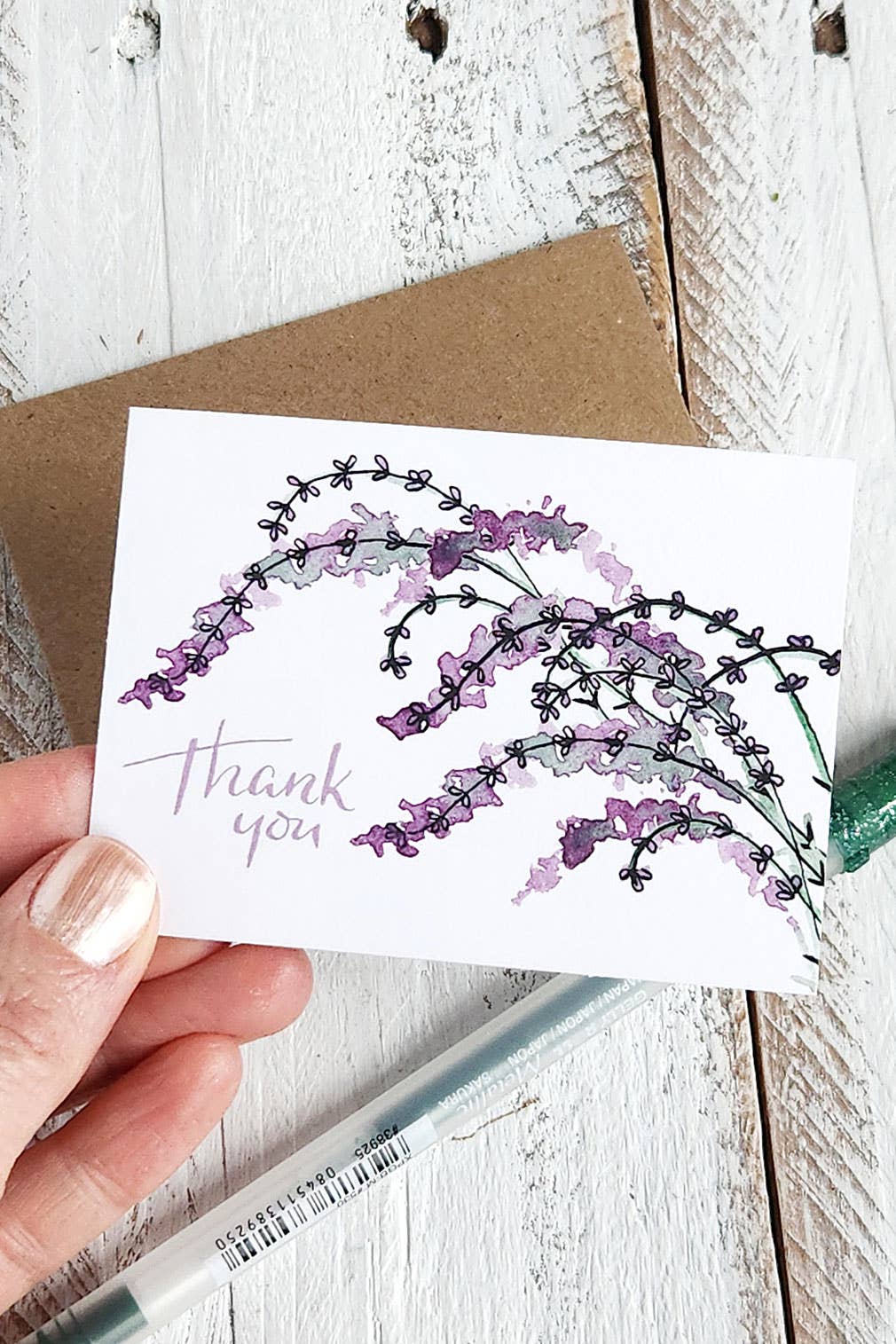 The Painted Pen - Wholesale Birthday Card - Lavender Mini Cards2