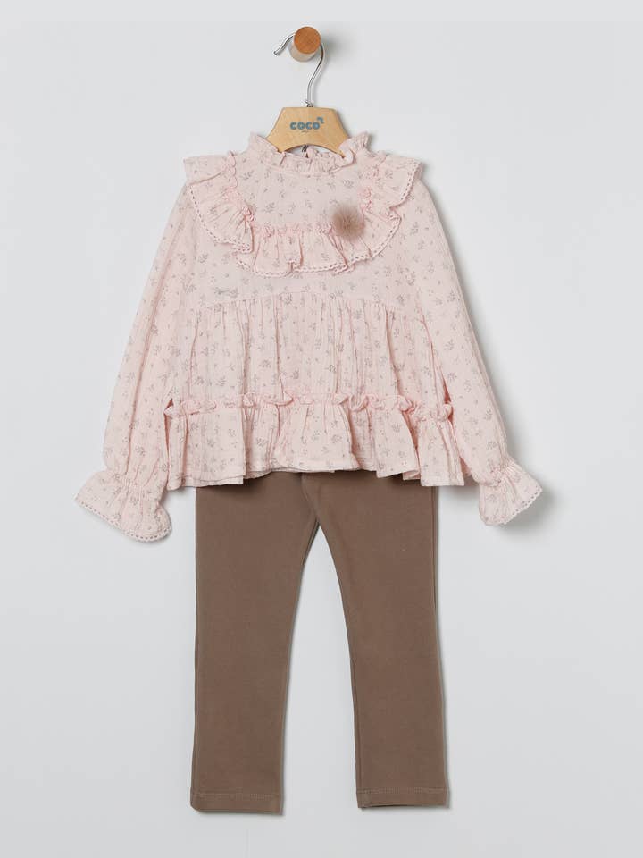 Mädchen-Set aus Leggings und Bluse für den Großhandel von COCO ACQUA