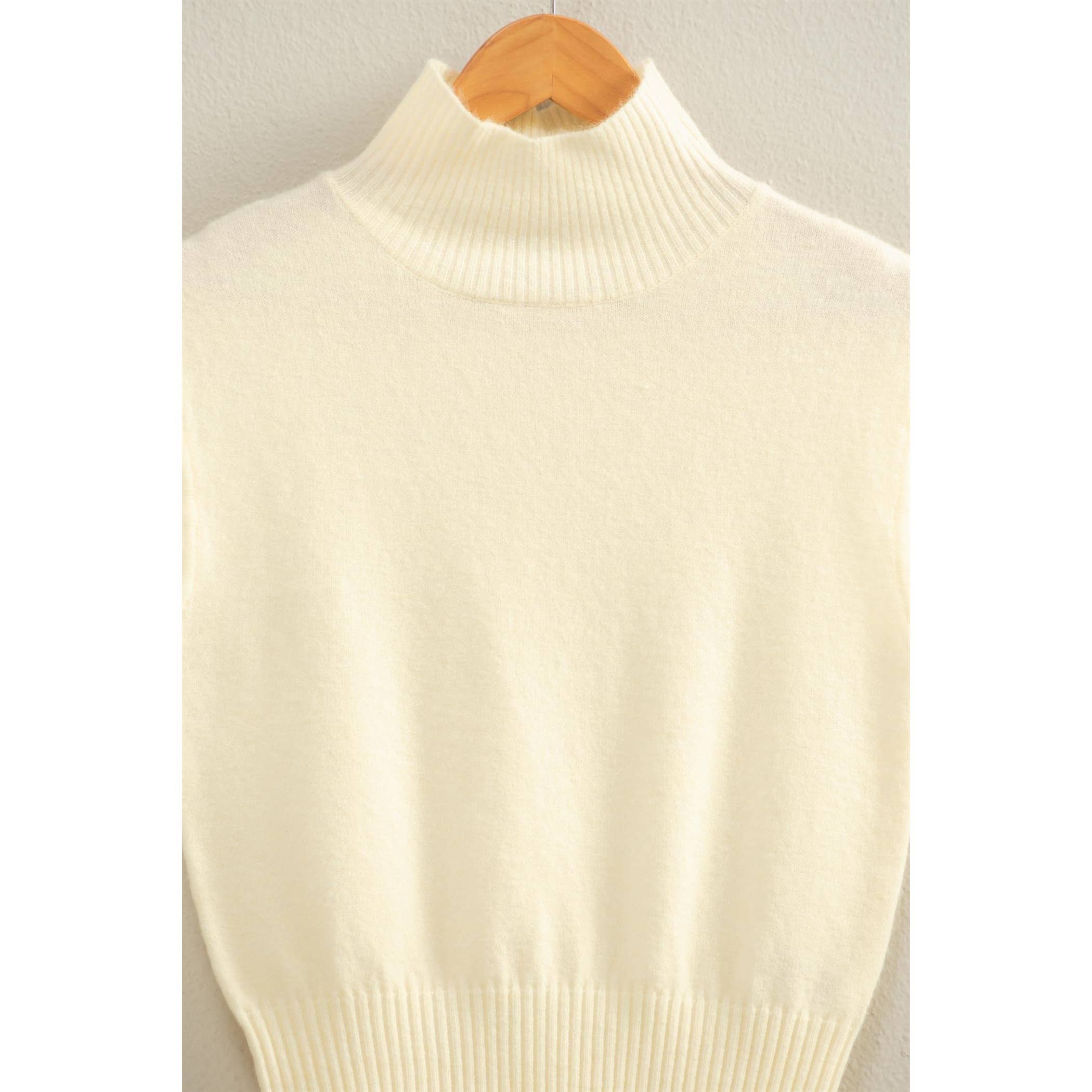 Double Zero – wholesale Pullovertröja - Dam – Ärmlös stickad topp med hög krage18