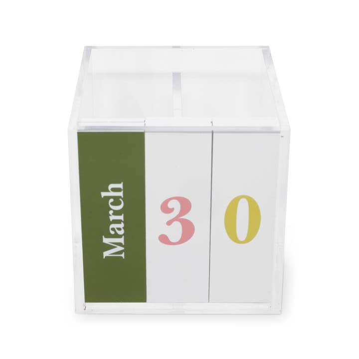 Perpetual Calendar Acrylic Holder, Colorblock for wholesale by kate spade new york intl