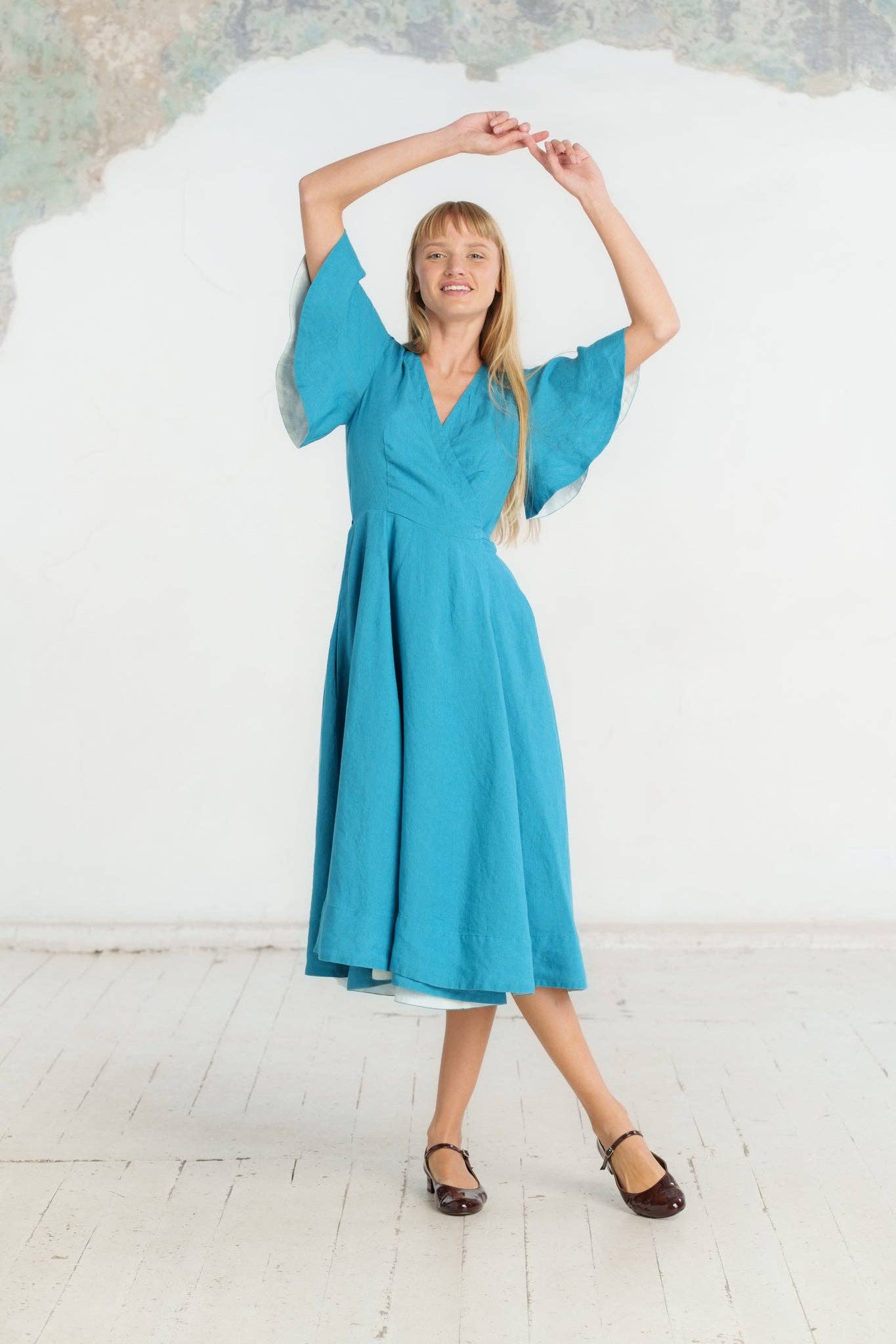 Son de Flor - Wholesale Jurk - Dames - Wikkeljurk met vlindermouwen51