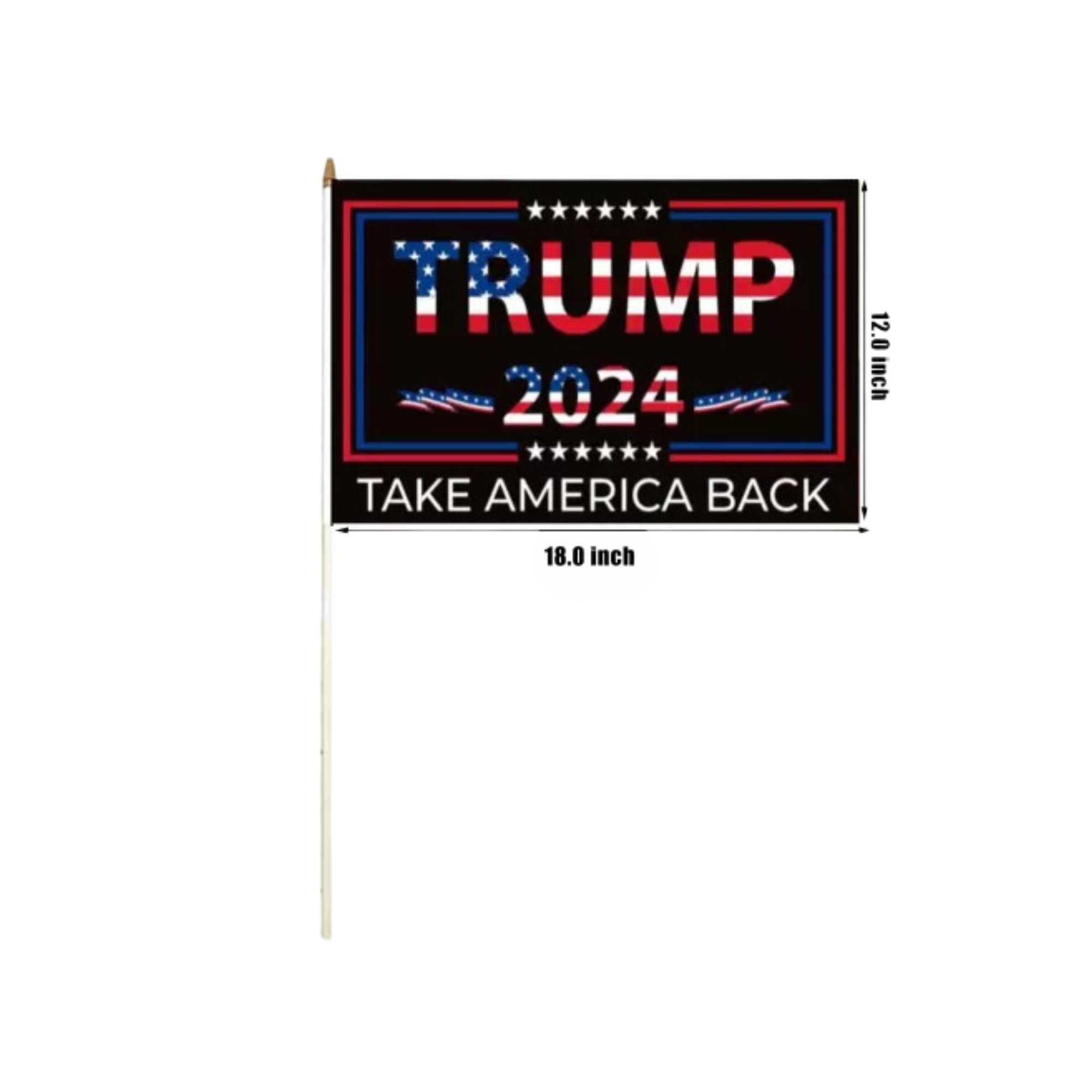 K & S WHOLESALE INC – Engroshandel Flag – Trump 2024 3 designs håndflag 36 CT2