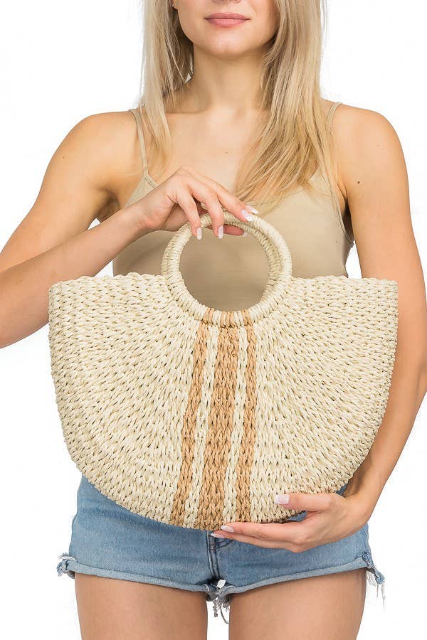 Cap Zone - Wholesale Beach bag - Wicker Basket Hobo Bag2