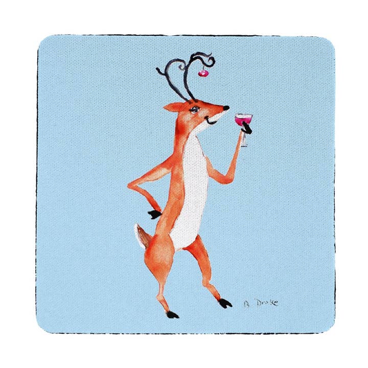 Deer Party Coaster Set of 4 for wholesale by Betsy Drake Interiors