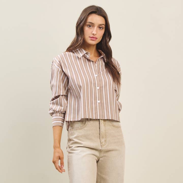 Camicia button down a righe per la vendita all'ingrosso da parte di Able