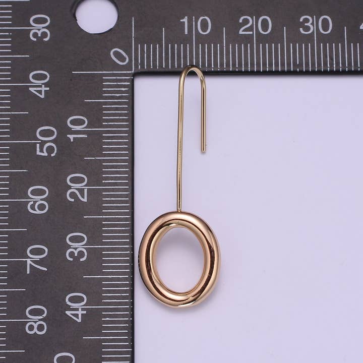 Aim Eternal - Wholesale Jewelry Set - 1 pair Light Gold Earring Hooks - 18K Gold filled OVAL Ear Wires - Gold Ear Hook - Jewelry Findings for Minimalist jewelry gift