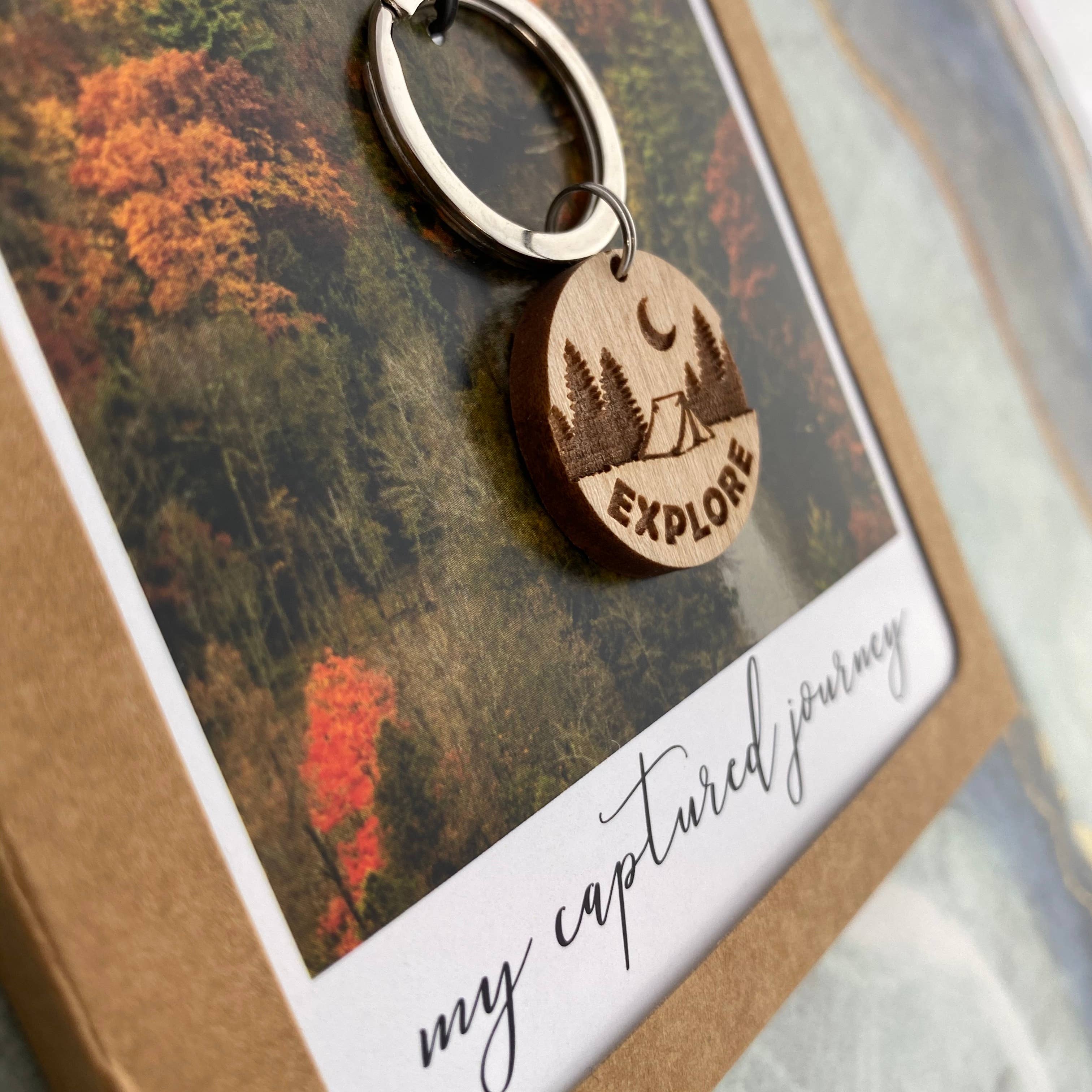 My Captured Journey - Wholesale Keychain - Unisex - Maple Hardwood Explore Keychain1