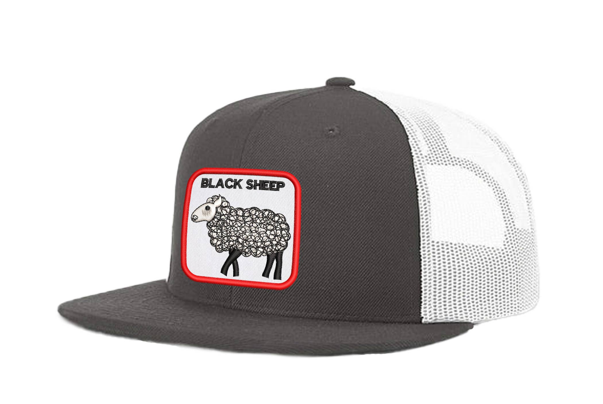 Multi-Vendor Sales - Wholesale Trucker Hat - Unisex - The Black Sheep Animal Patch Embroidered Trucker Hat6