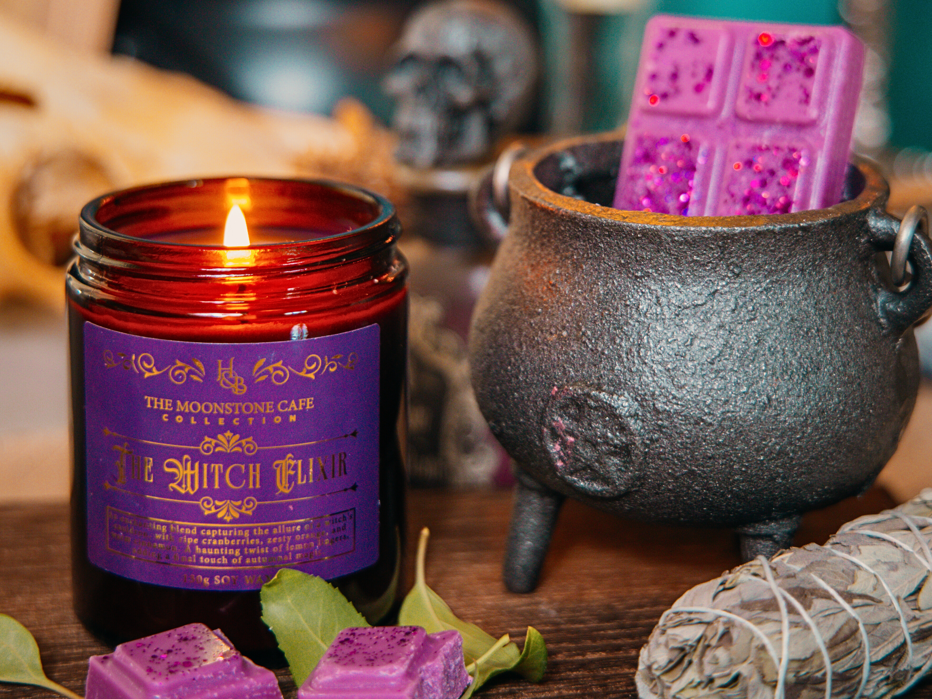 Hex & Boon - Wholesale Jar/Filled Candle - The Witch Elixir Scented Soy Candle 130g1