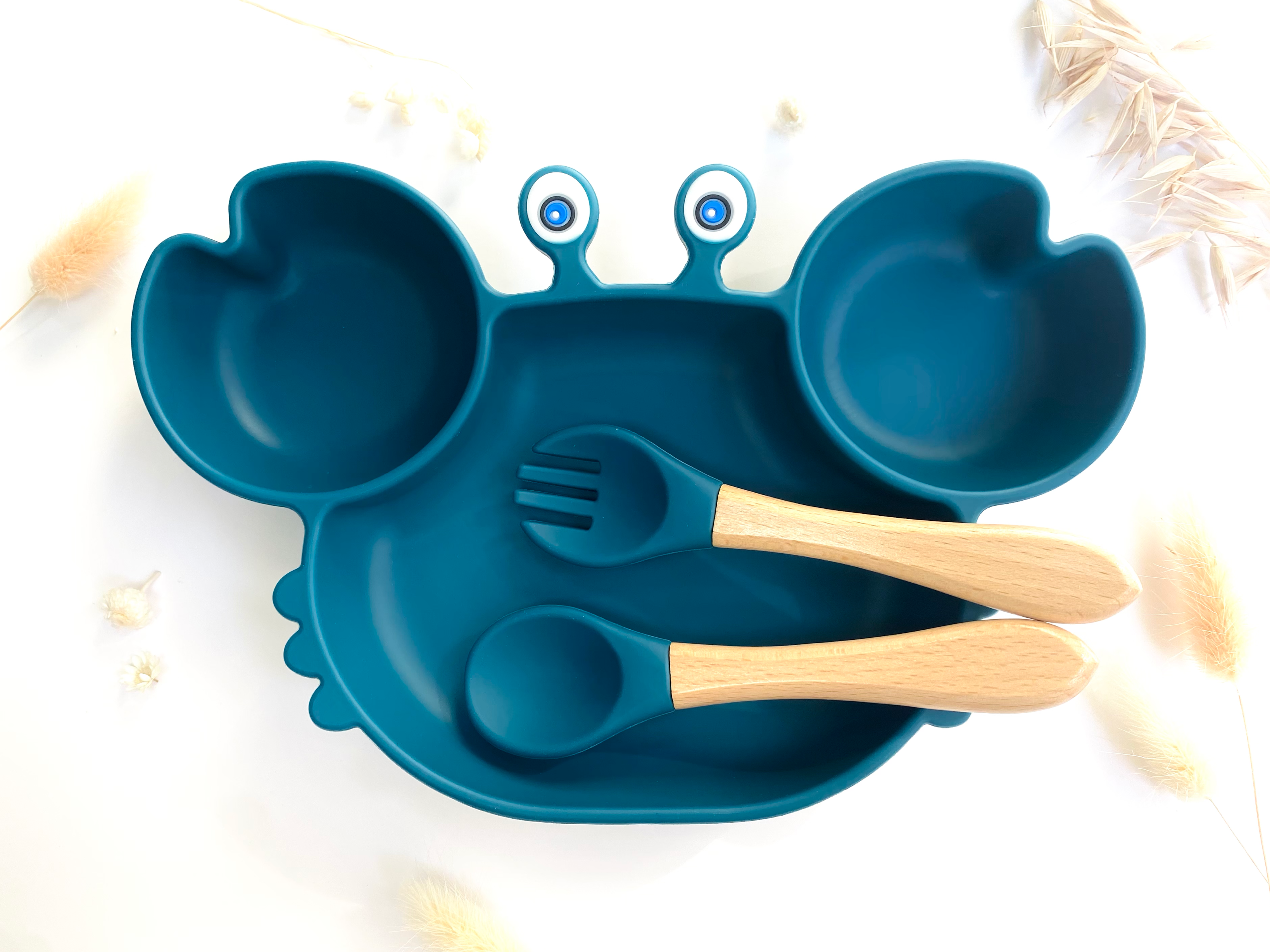 Les Petits Citrons - Wholesale Flatware Set - Kids & Baby - Crab-shaped meal set+cutlery for children1