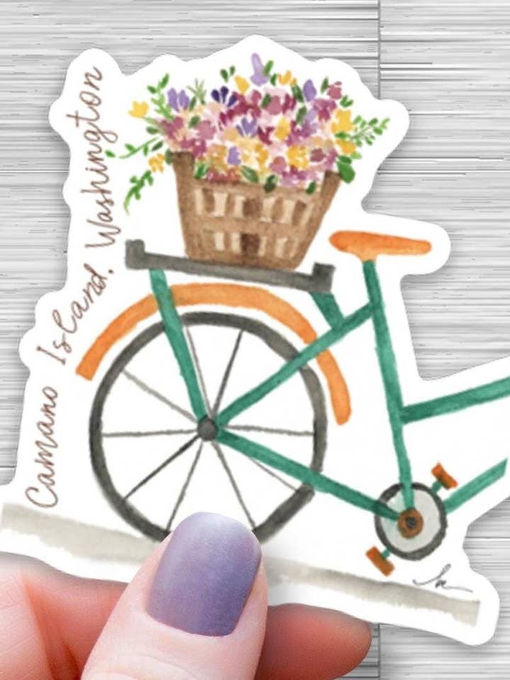 Outdoorsy Stickers, Camano Island Wa Sticker for wholesale by Beth Ann Erickson Designs