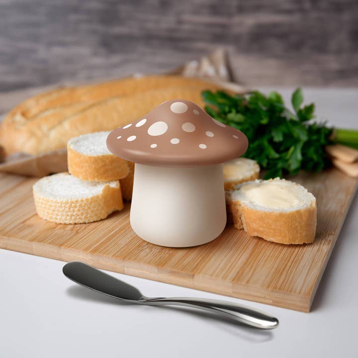 Fred & Friends - Wholesale Butter Dish - Forage - Butter Storage - Ceramic Mushroom9