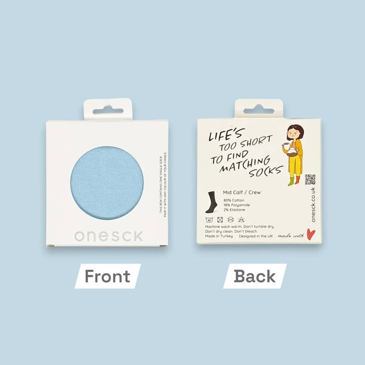 ONESCK - Wholesale Socks - Unisex - Plain Single Socks | Baby Blue Sock | Pastel Gift Idea6