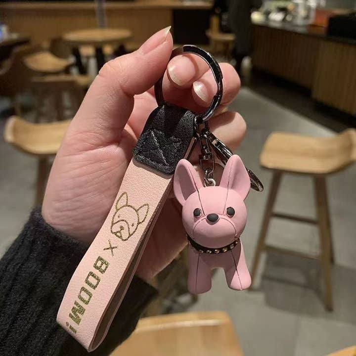UZ Wholesale Store - Wholesale Keychain - Women's - Charming French Bulldog Keychain