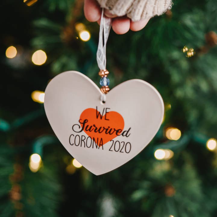 Pavilion - Wholesale Ornament - We Survived - 3.5" Heart-Shaped Ornament