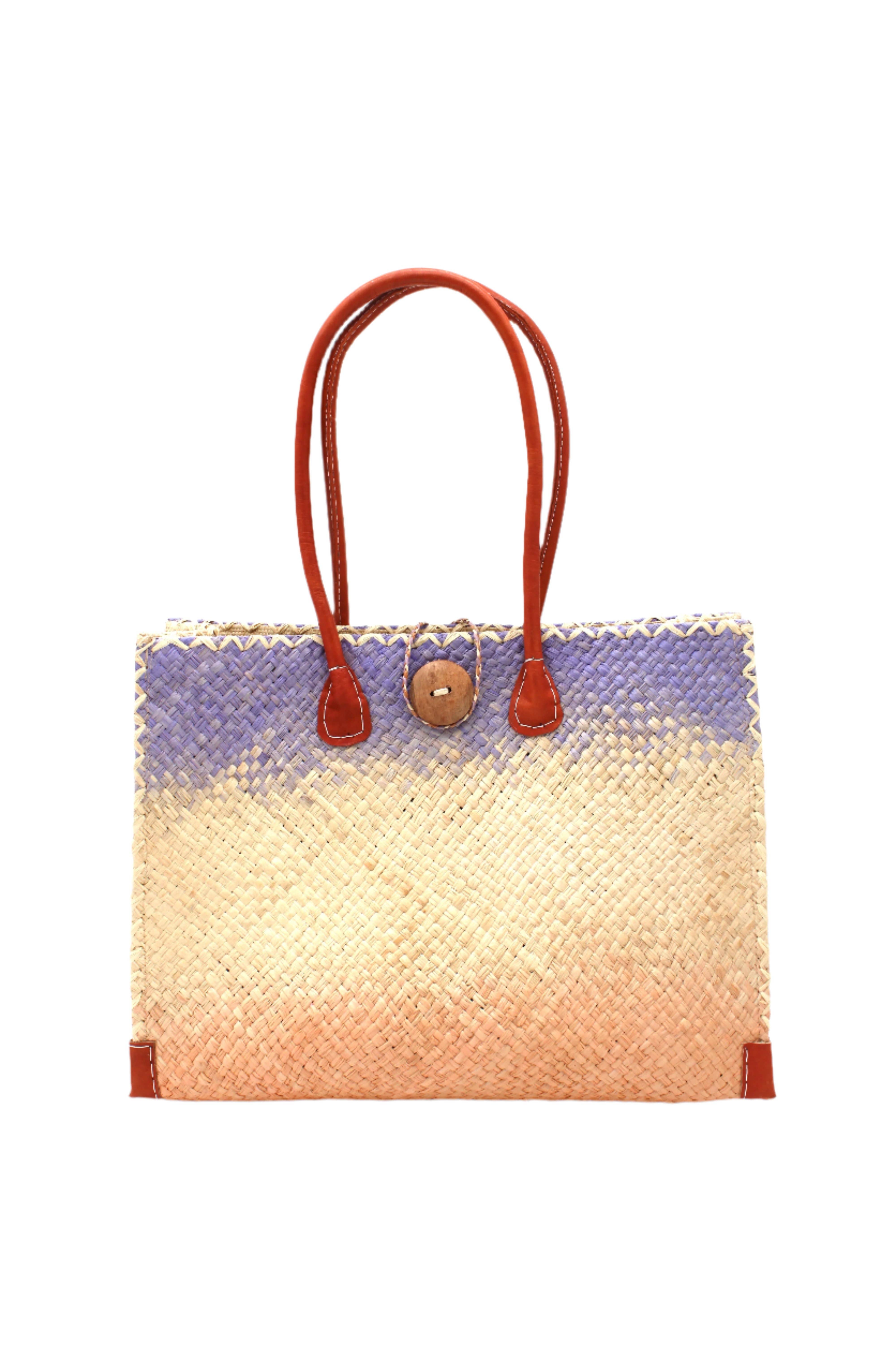 Shebobo – Engroshandel Skuldertaske – unisex – Shebobo Zafran Holden Ombre stor strandtaske i strå9