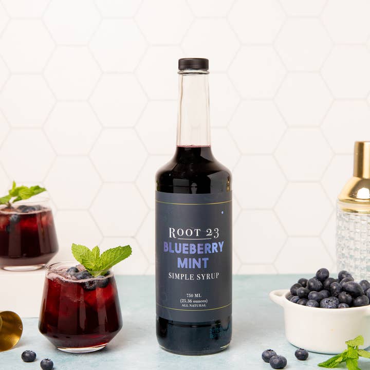 ROOT 23 - Wholesale Cocktail Mix/Syrup - Blueberry Mint Simple Syrup