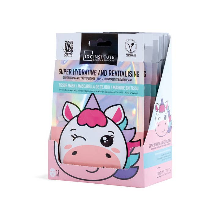 Aquarius Cosmetic SLU - Wholesale Skincare Face Mask - IDC INSTITUTE UNICORN FACE MASK HYDRATING REVITALISING1