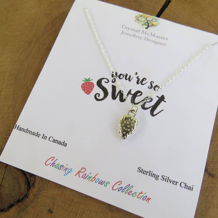 Collar con dije de fresa para venta al por mayor de Crystal McMaster Jewellery Designer