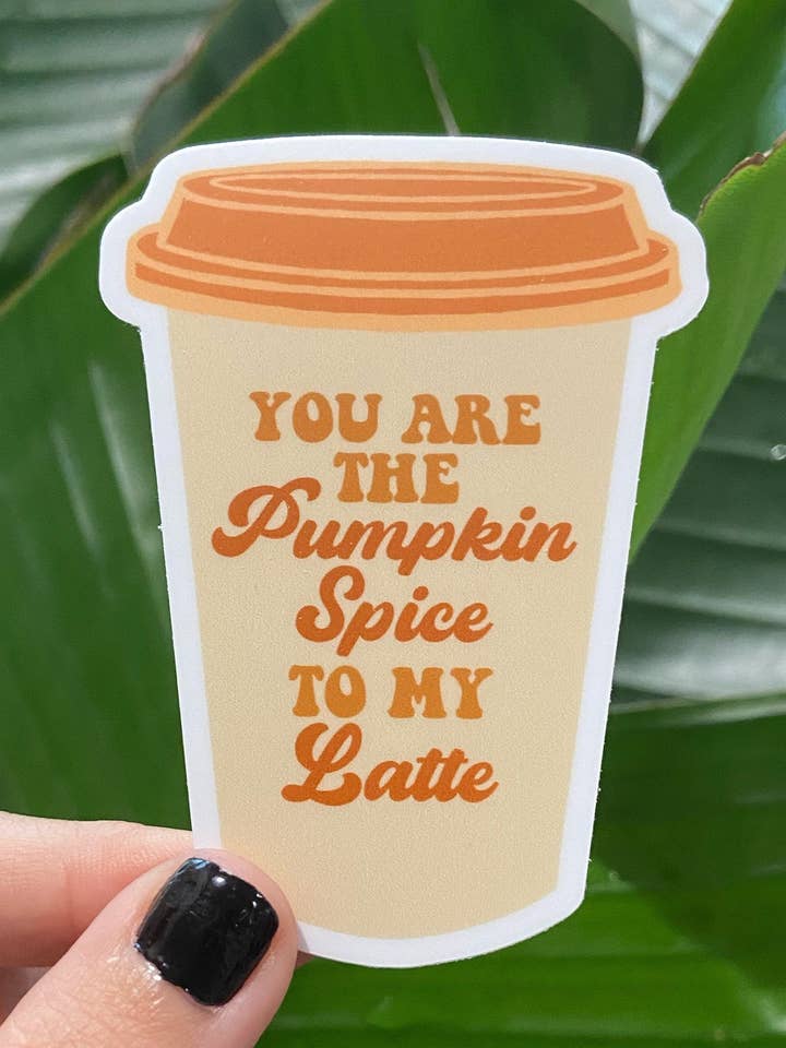 Autocollant Latte aux épices citrouille pour la vente par Alex Daley Designs
