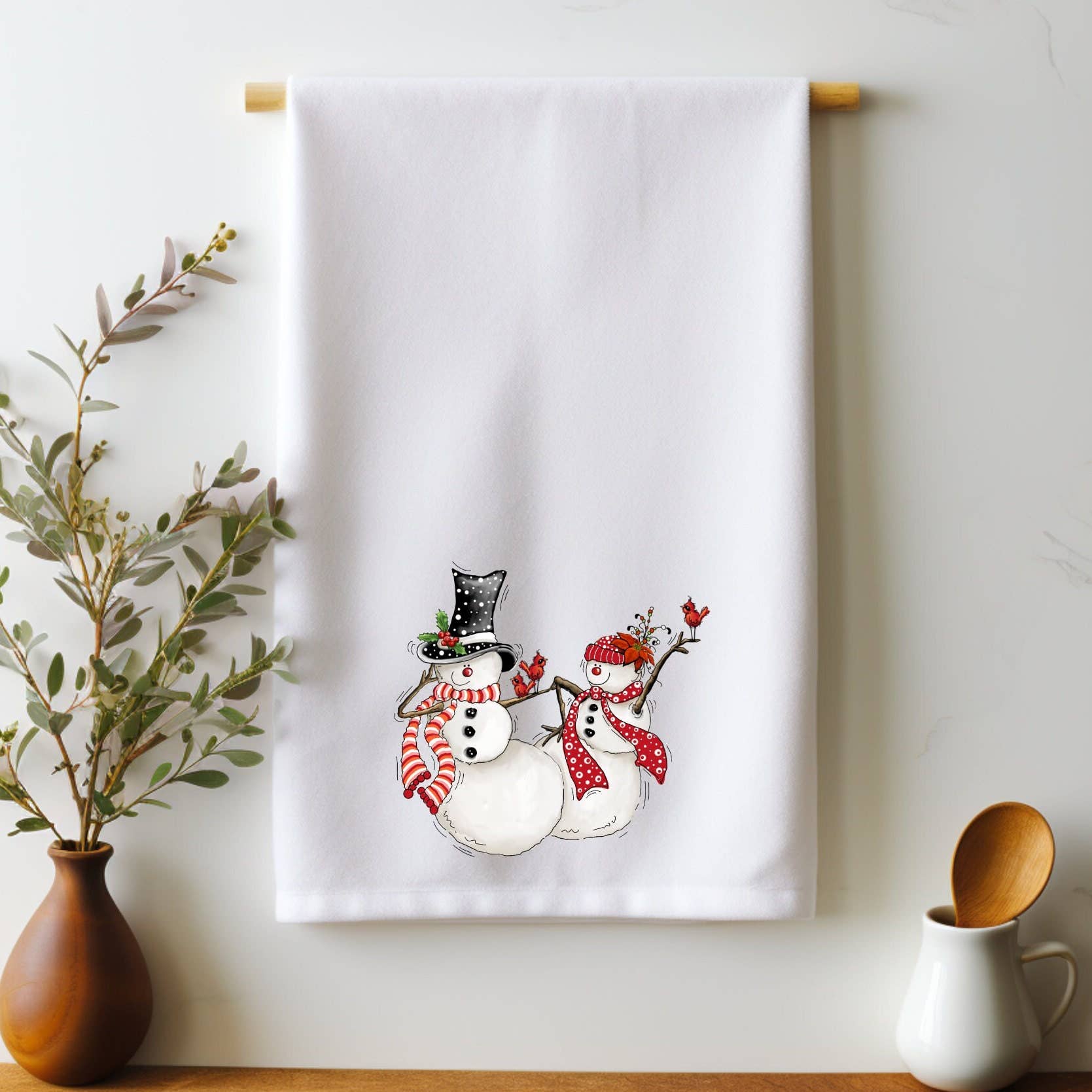 Fernville Creations - Wholesale Hand Towel - Dancing Snowman Seasonal & Holiday Hand Towel Gift7