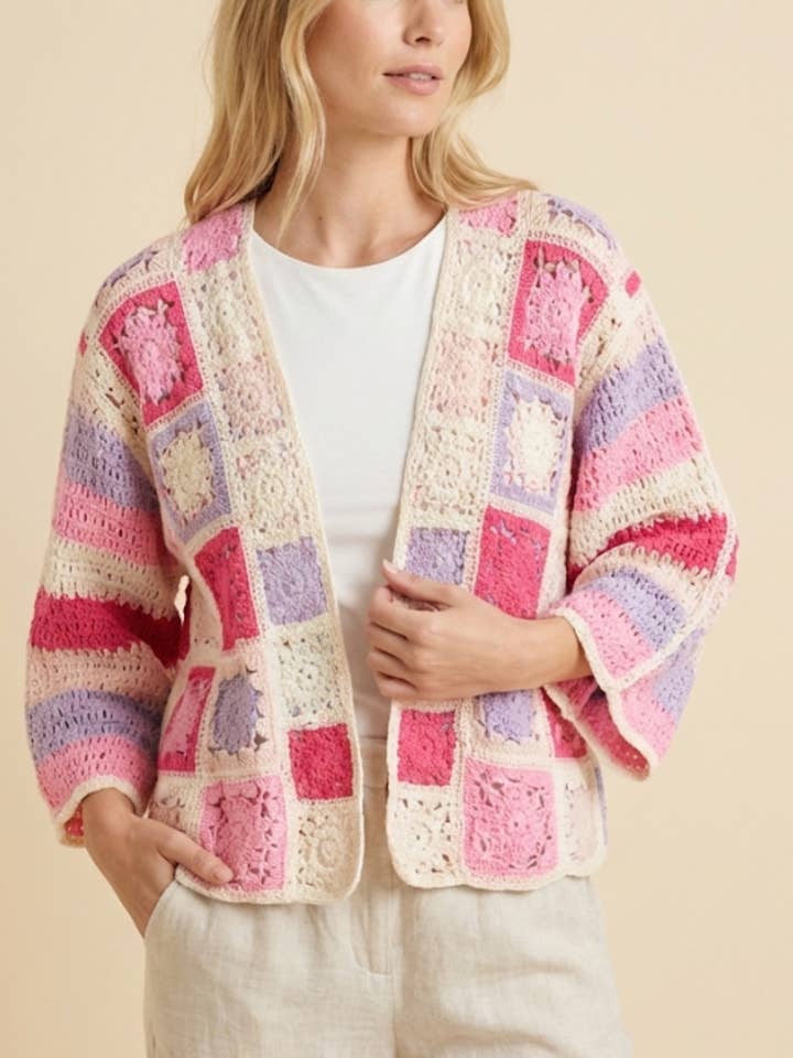 1014 one size crochet rose for wholesale by Lilie Rose