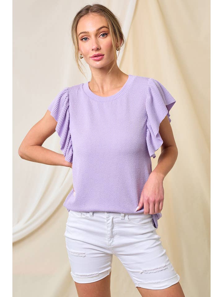 lovely melody - Wholesale Knit Top - Women's - LMT3877-Simple and plain rib top