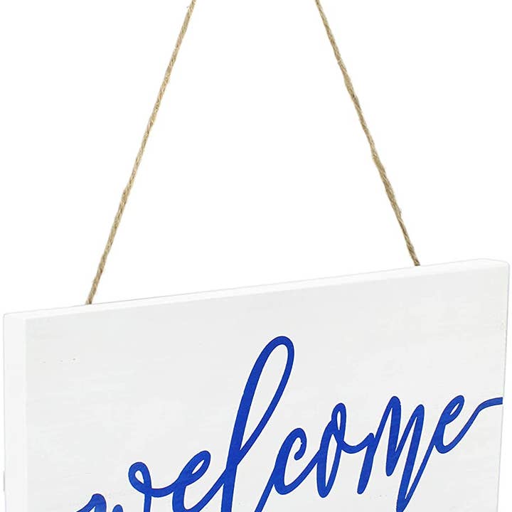 Kurated Korner – Großhandel Schilder – AuldHome Design Weißes Holz-Willkommensschild3