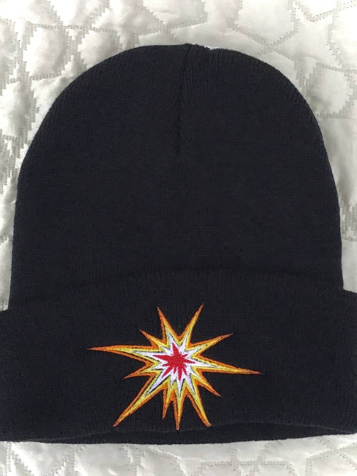 Explosion Beanie Hat for wholesale by Nature Girl Industries/Center For Lost Objects