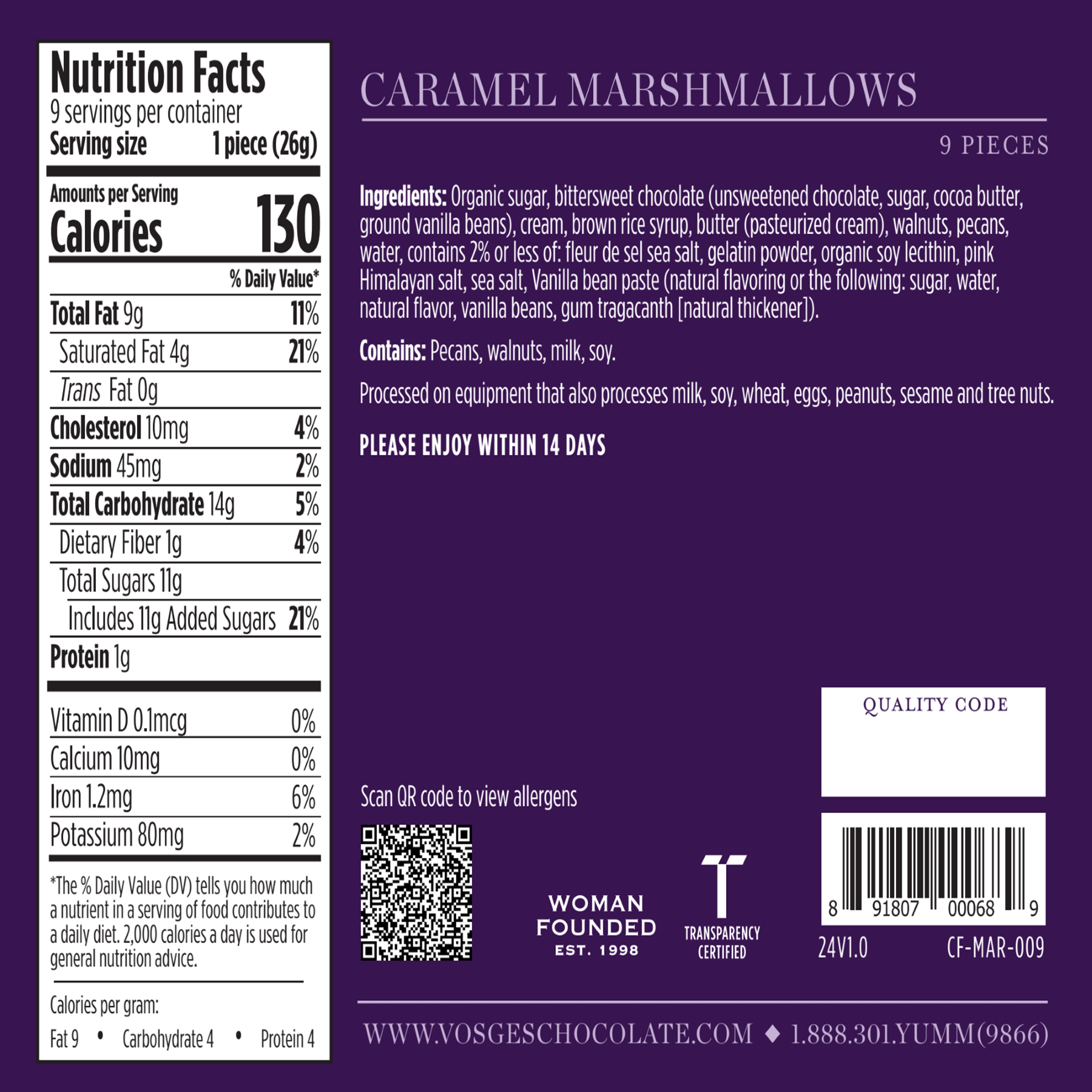 Vosges Haut-Chocolat - Wholesale Chocolate Covered Sweets - Dark Chocolate Covered Marshmallows w/ Caramel & Nuts4