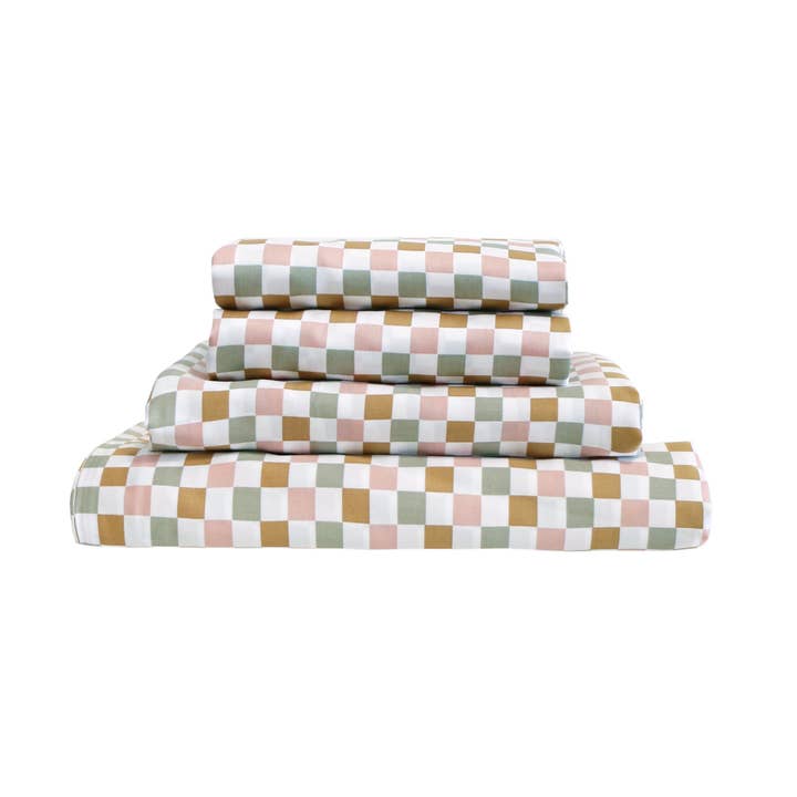 Ensemble de literie SHNUGGLE Damier coloré pour la vente par Petit Lit Furniture