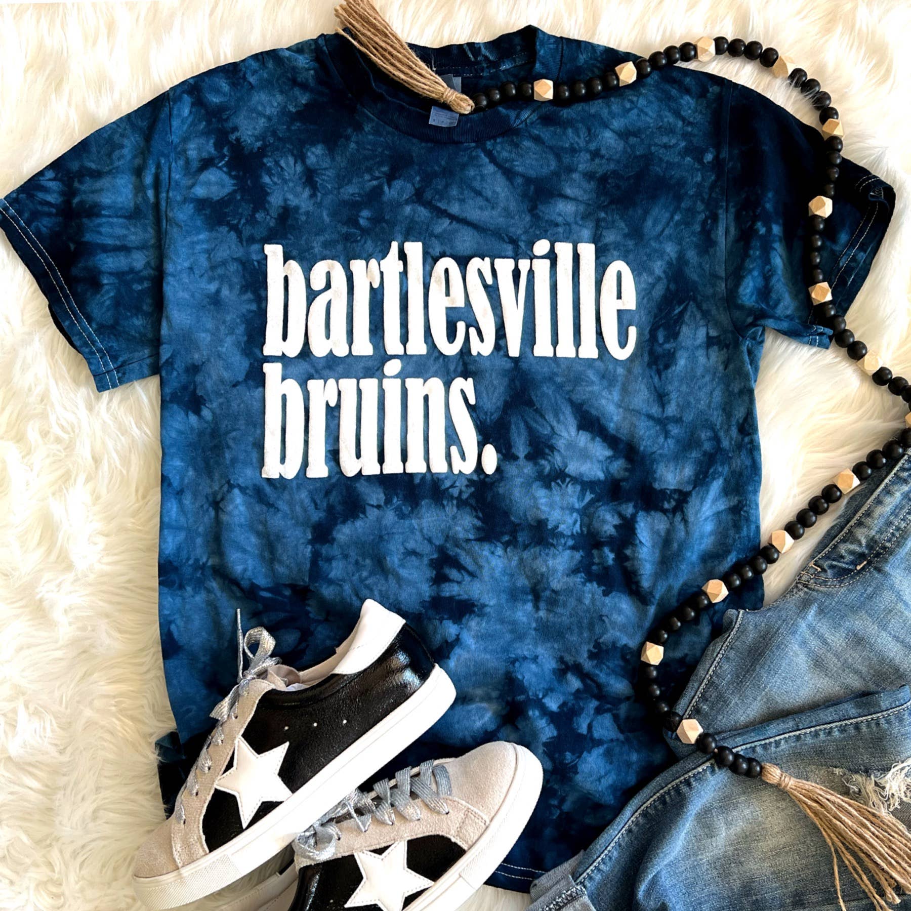 Plain Apparel Tees – Engroshandel T-shirt med print - Dame – Brugerdefineret holdnavn PUFF INK Tie Dye Tee2