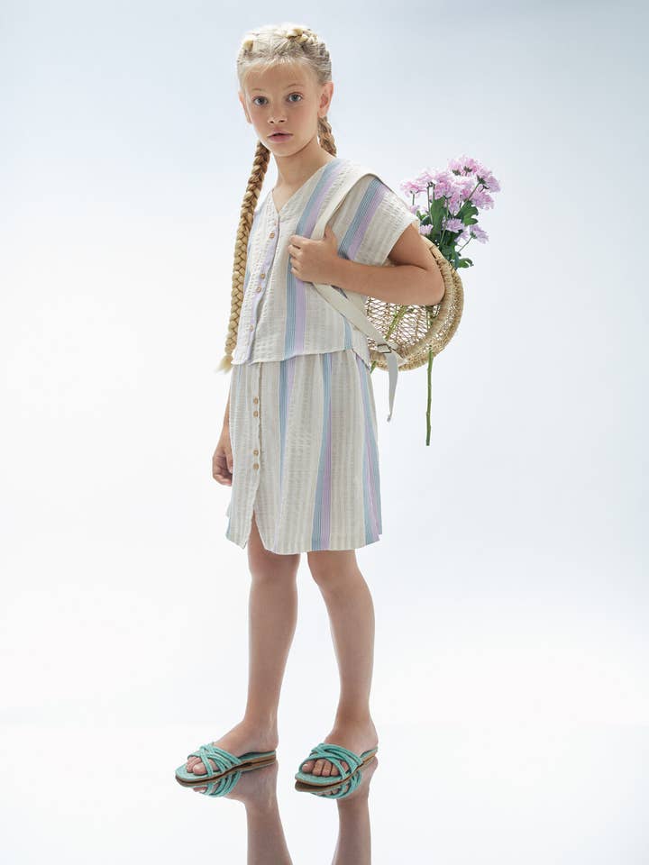 Luang Bluse mit Streifen für den Großhandel von Jellymade