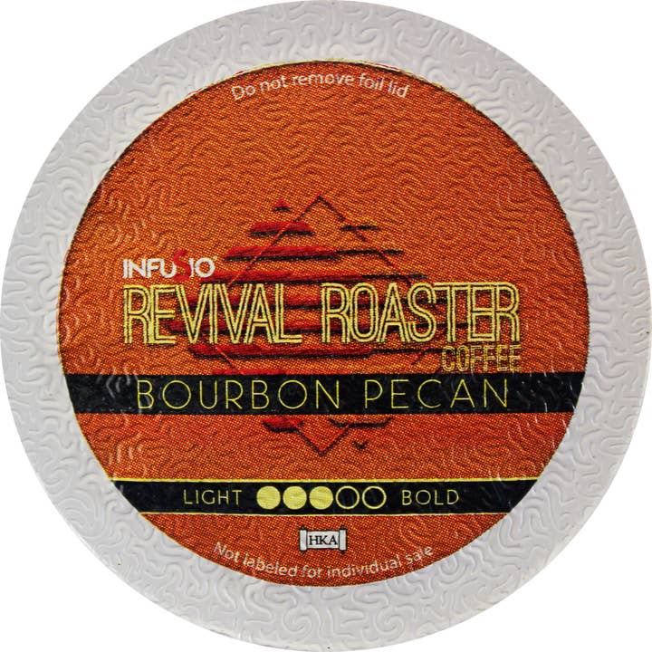 Lumina Global, Inc - Wholesale Ground Coffee - Revival Roaster Bourbon Pecan K Cups 96 Count