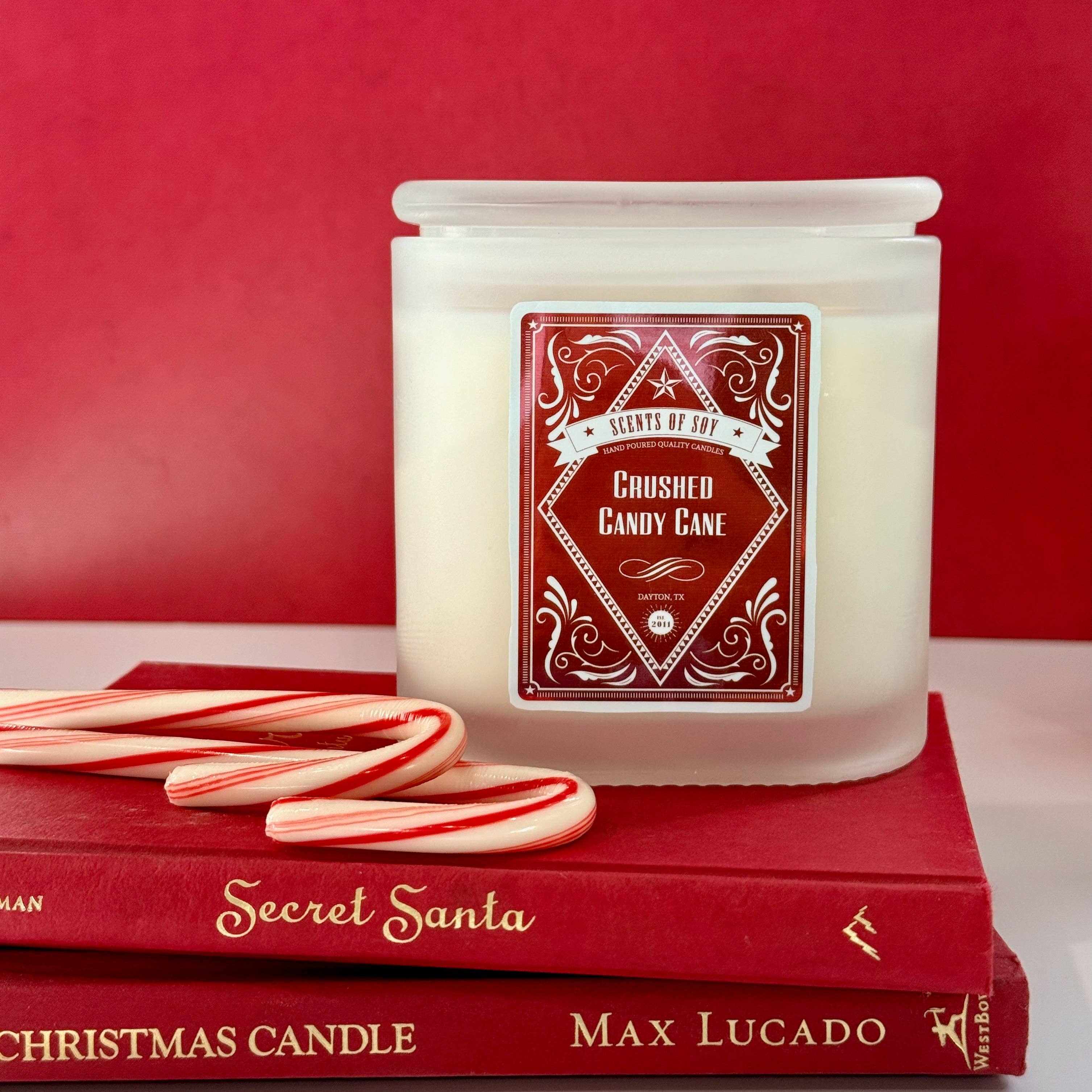 Scents Of Soy Candle Company - Vente Bougie en bocal - Bougie en verre ovale givré au parfum de canne à sucre écrasée